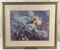 Full view of framed Lena Liu angel print