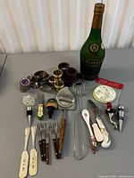Group shot of all barware items laid out on table