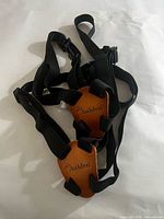 Pair of Audubon leather-patch binocular harness straps