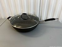Pan with lid on