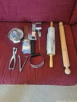 All items laid out showing variety of baking tools