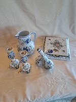 group shot of all six ceramic pieces