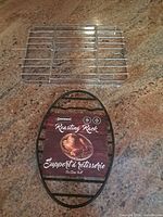 Danesco oval rack with packaging and rectangular wire rack side by side