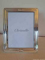 Front view of silver-plated Christofle frame