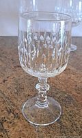 Single goblet close-up showing cut pattern and stem