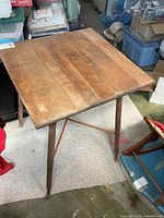 Full view of antique wood table