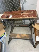 Overall view of Black & Decker Workmate showing frame, top, and pegs