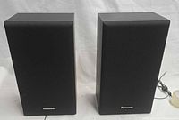Front view of both Panasonic SB-ZT220 speakers with grilles
