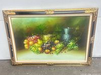 Front view of framed oil painting