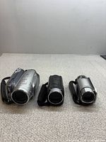 Front view of all three Canon camcorders