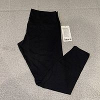 Folded Align pants with tag attached