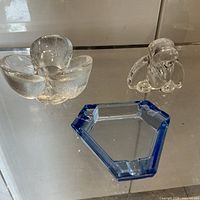 All three glass objects displayed together