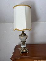 Full view of lamp with shade