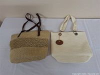 Both handbags side by side front view