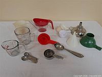 All items laid out for overview