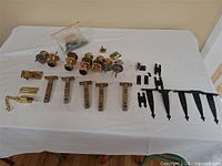 Full layout of all hardware on table