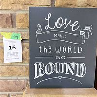 Front view of chalkboard-style wall art print