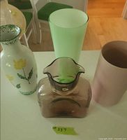 Group shot of all four vases showing relative sizes and colors