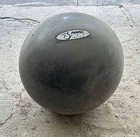 Front view of gray FitBALL exercise ball with label visible