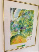 Framed artwork overall view in gold frame