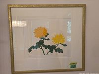 Framed botanical print showing full artwork