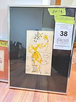 Full view of framed drawing