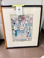 Full framed print with tag visible