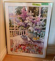 Full framed print showing artwork and gold frame