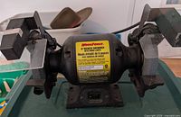 Front view showing Workforce label, both wheels, eye shields, lights