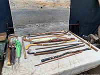 Overall view of entire collection laid out