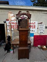 Full view of Georgian longcase clock case front