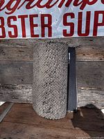 Rolled tweed carpet showing overall size and texture