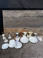 Group shot of all items against wood backdrop