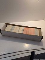 Full box of assorted baseball cards