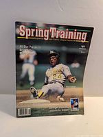 Front cover of 1991 Spring Training yearbook showing Rickey Henderson