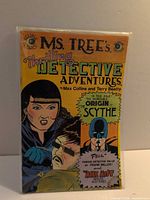Front cover of comic in plastic sleeve showing title and artwork
