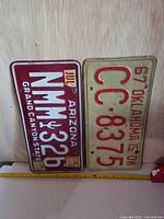 Front view of both license plates side by side