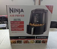Front of retail box showing Ninja Air Fryer branding and product image