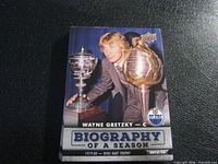 Front of card #BIOWG-? with Gretzky and trophies