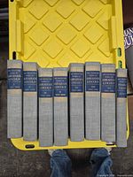 Eight grey cloth volumes with blue/gilt spine labels volumes I-VII & Index