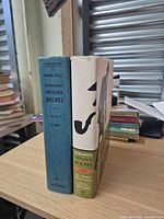 Spines of both volumes showing cloth binding and single remaining dust jacket