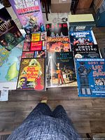 Overview of all books laid out on table