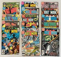 Front covers of main Batman issues displayed in three columns
