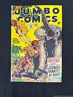 Front cover showing title, price, Sheena and elephant artwork