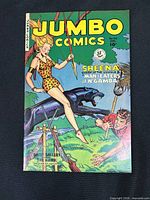 Front cover of Jumbo Comics No. 142 showing title, issue number, date and artwork