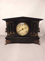 Front view showing overall clock design and size