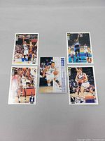 Front view of all five cards laid out – identifies quantity and types