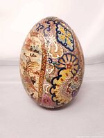 Full view of decorated porcelain egg