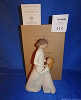 Front view of Willow Tree Mother & Daughter figurine with box and paperwork