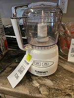 Front view of complete Cuisinart Mini-Prep Plus unit with tag